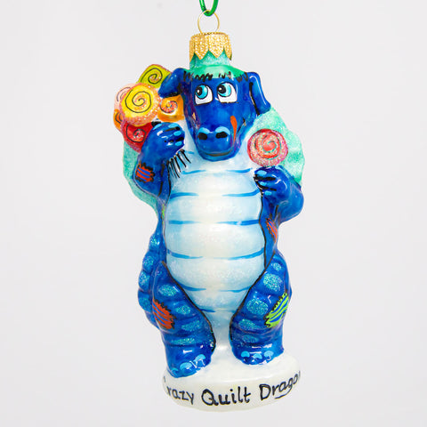 Crazy Quilt Dragon Ornament